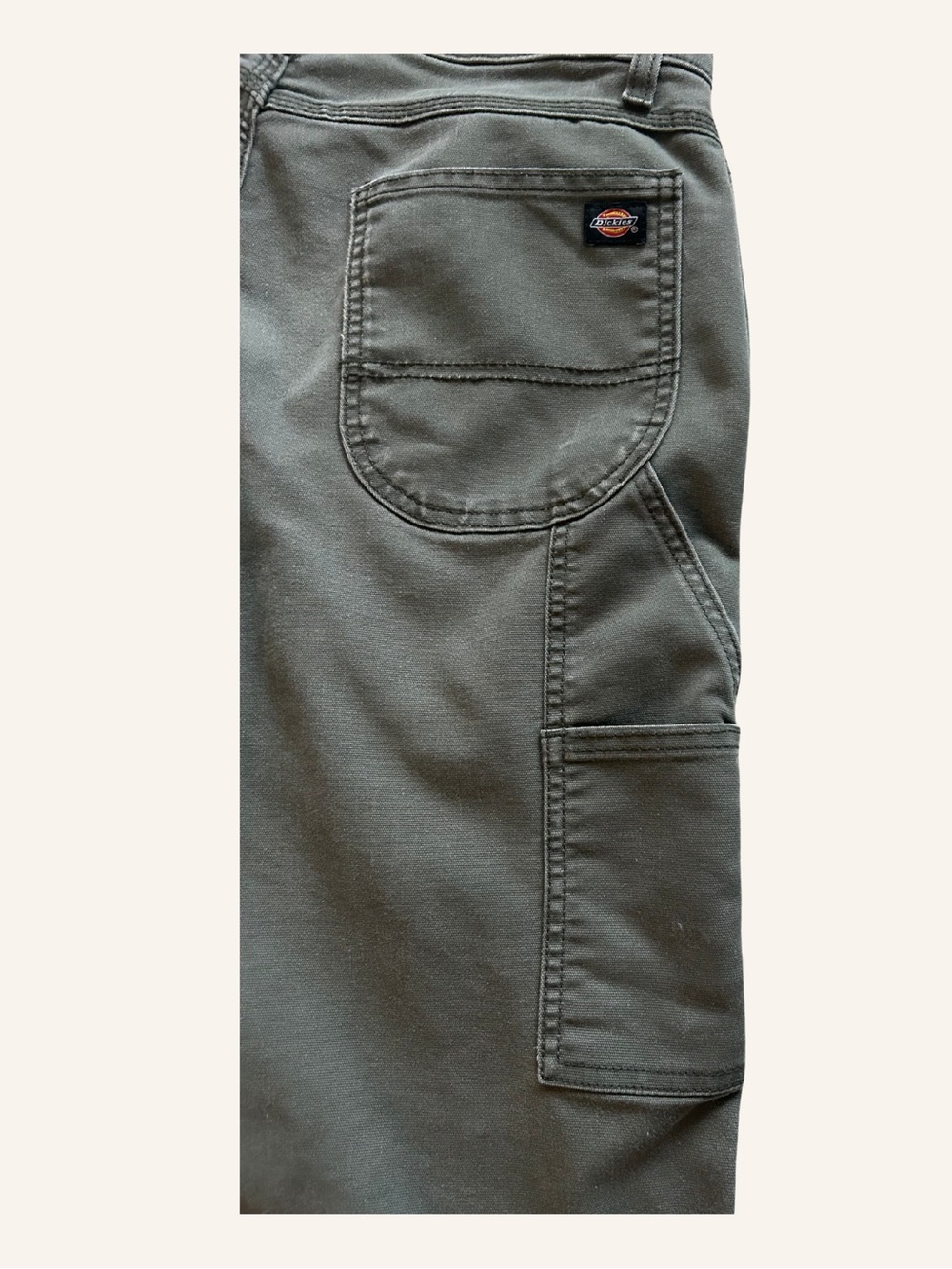 Dickies Flex Olive Green Cargo Pants Size 32 x 32 Regular Cotton 303 (Denver) - Picture 13 of 15